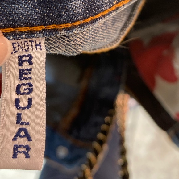 VINTAGE LUCKY BRAND sz 8 (29) "LOWERED PEANUT' BLUE JEANS. - Picture 5 of 7